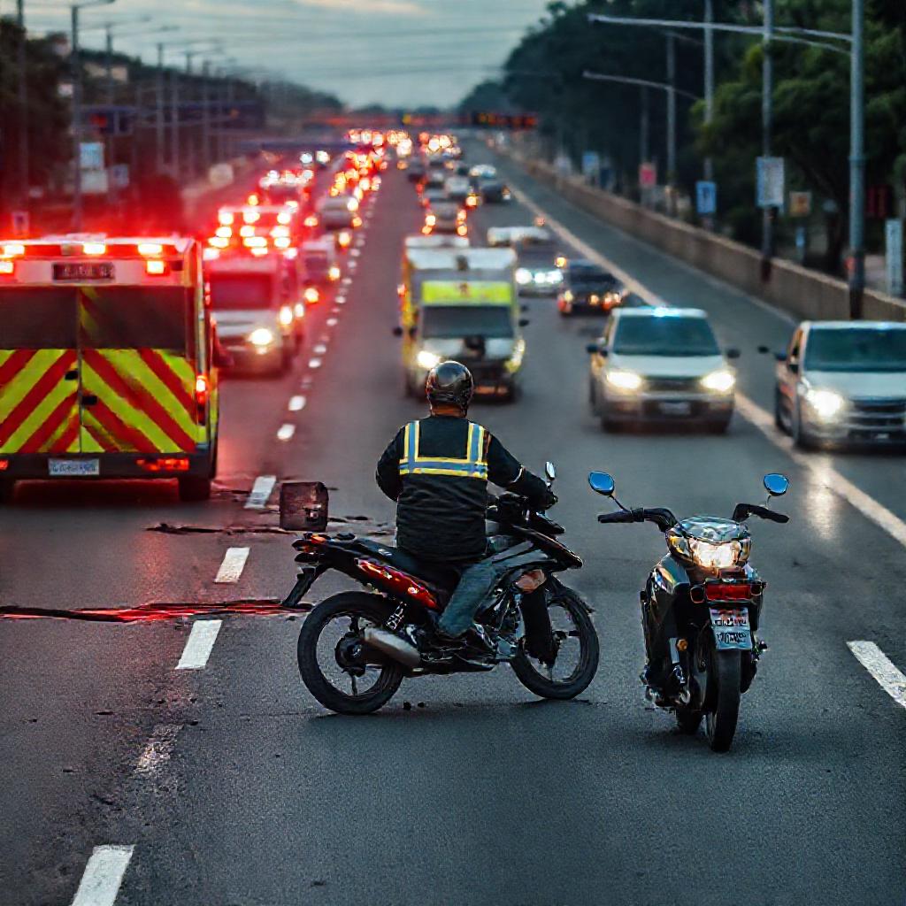 Incendio de tractocamión afectó movilidad en vía I