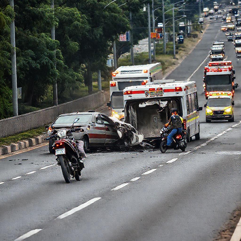 Motociclista se encuentra en cuidados intensivos t
