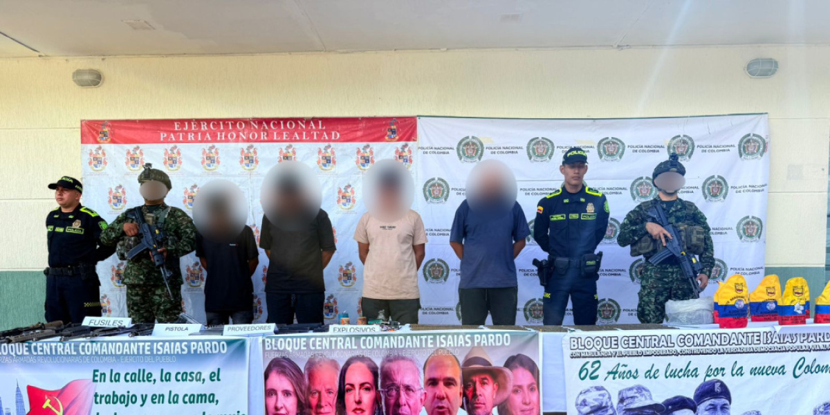 La niña rescatada y los 4 capturados en Ataco que