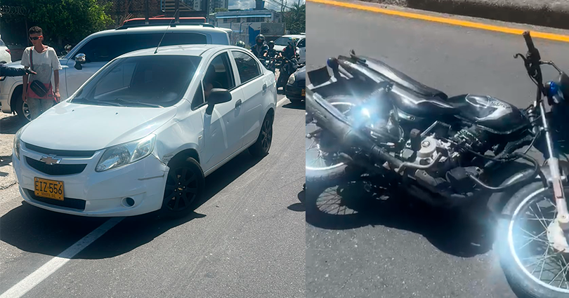 Accidente en la avenida Mirolindo de Ibagué deja d