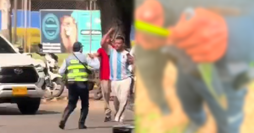 Hombres armados con cuchillos enfrentaron a agente