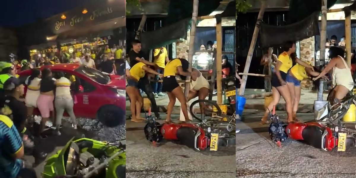 Mujeres protagonizaron dos peleas durante el parti