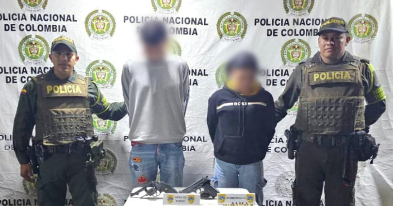 Policía del Tolima captura a dos personas armadas