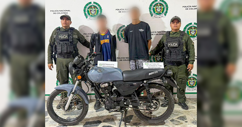 Se paseaban por Ibagué en una moto robada y fueron